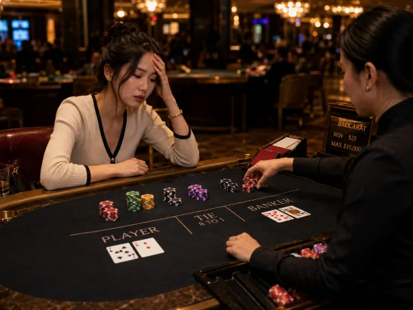 使用1326投注法輸掉百家樂的玩家 示意圖(photo:ChatGPT)/金享娛樂城