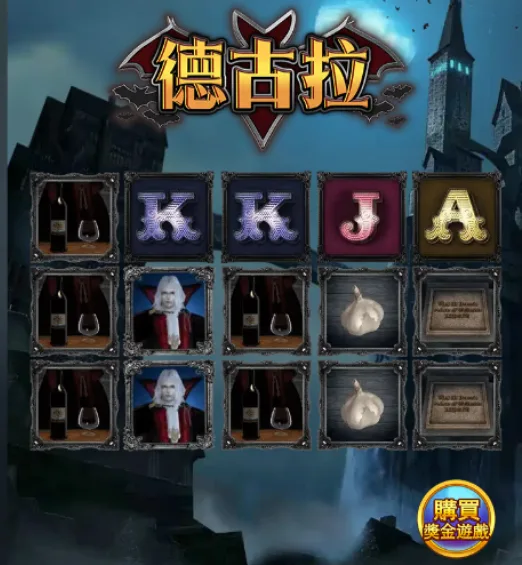 KT GAMES德古拉通常採用電子老虎機常見的5輪3排盤面(Photo:KT Games)/金享娛樂城