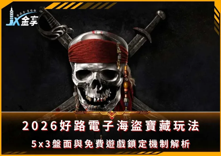 2026好路電子海盜寶藏玩法介紹｜5x3盤面與免費遊戲鎖定機制解析(Photo：好路電子)/金享娛樂城