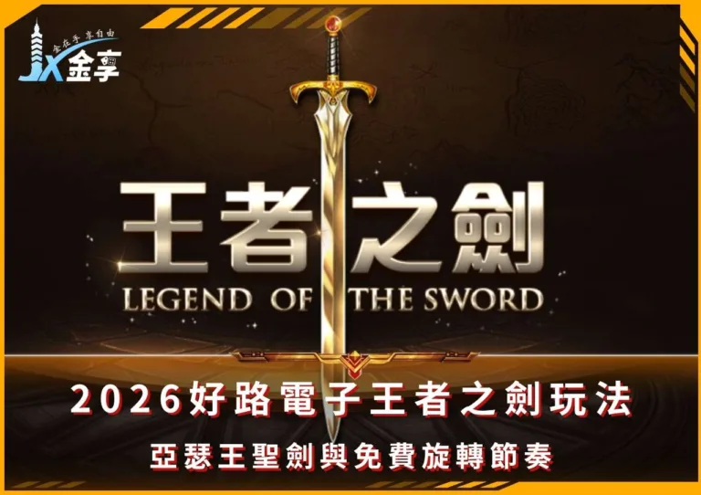 2026好路電子王者之劍玩法解析｜亞瑟王聖劍與免費旋轉節奏(Photo：好路電子)金享娛樂城